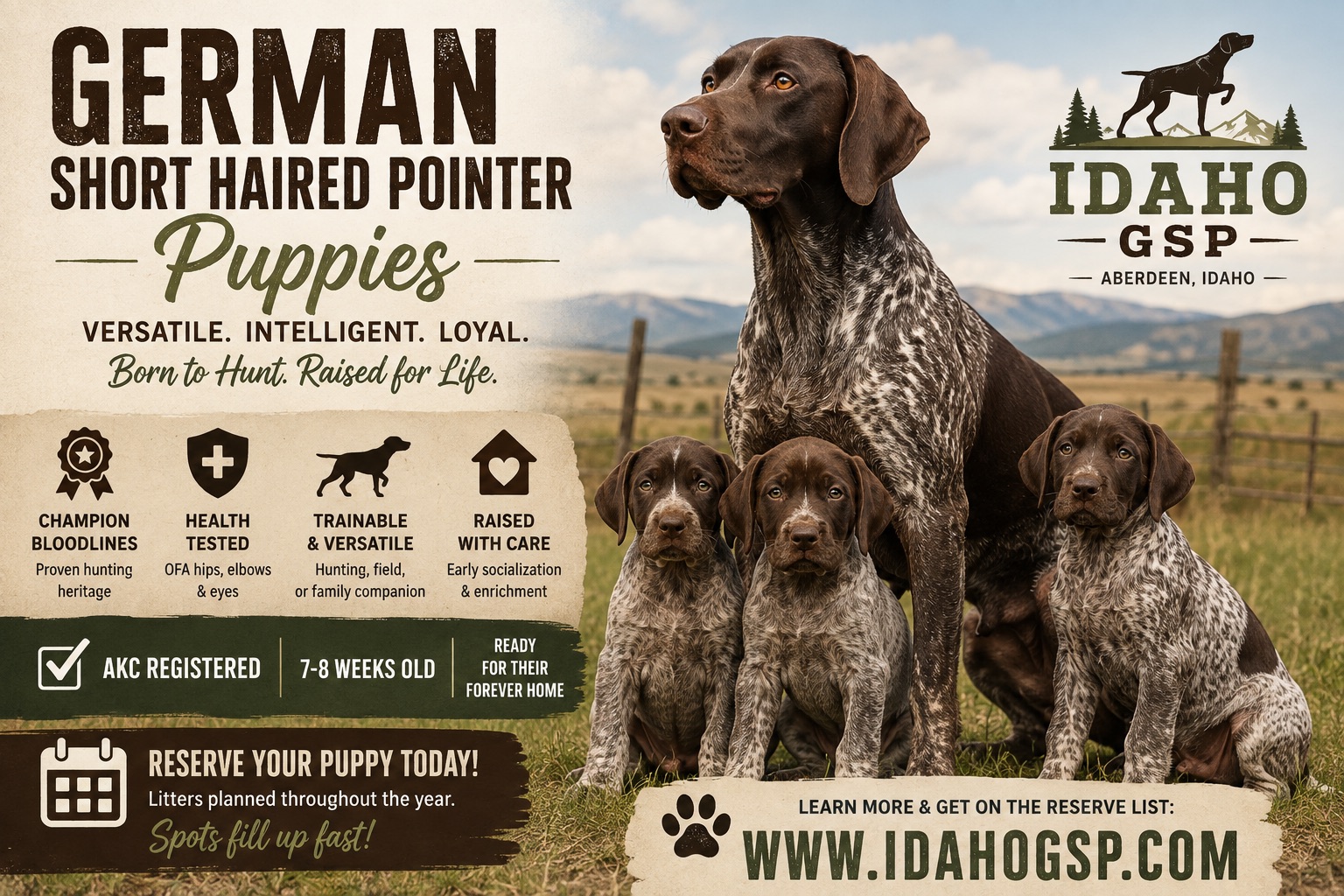 German Short Haired Pointer Puppies