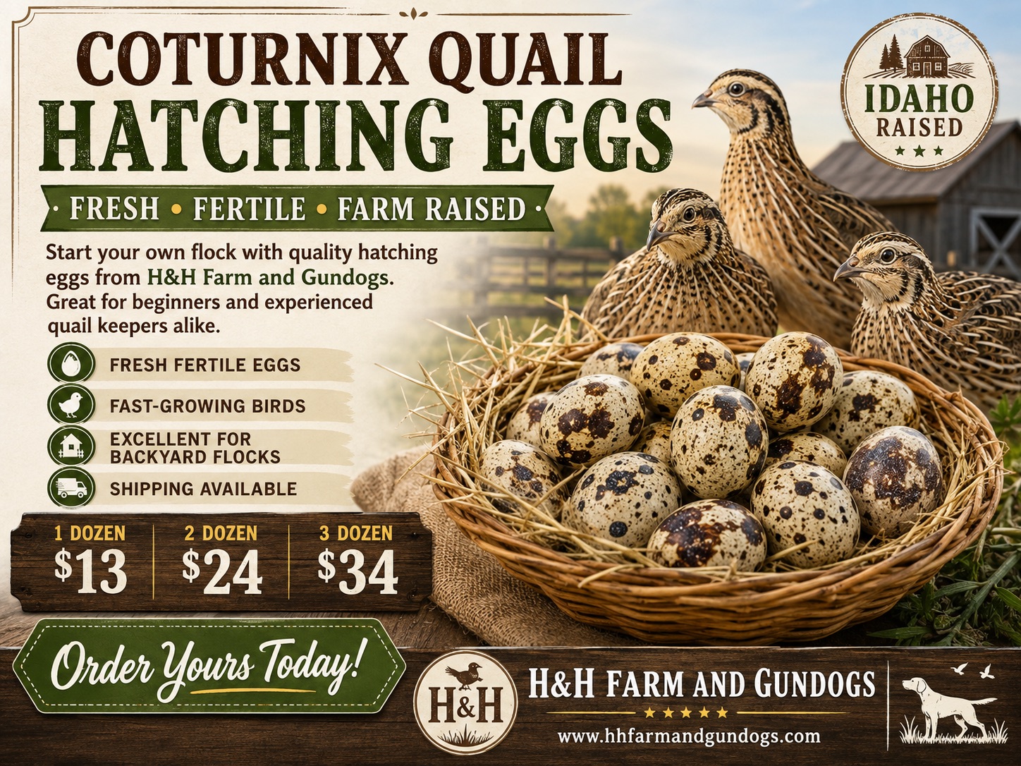 🥚 Coturnix Quail Hatching Eggs Available! 🐣